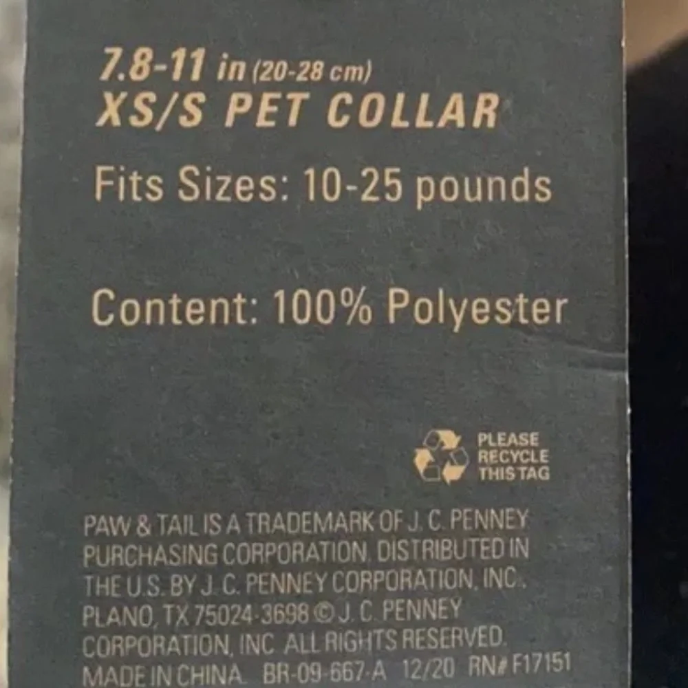 Paw And Tail Geometric Dog Collar